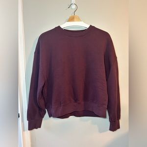 Size L Frank and Oak crew neck sweater in burgundy women’s